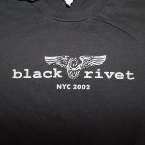 Men's Black Rivet T-Shirt, Size Large